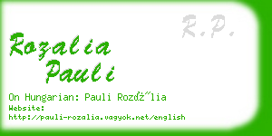 rozalia pauli business card